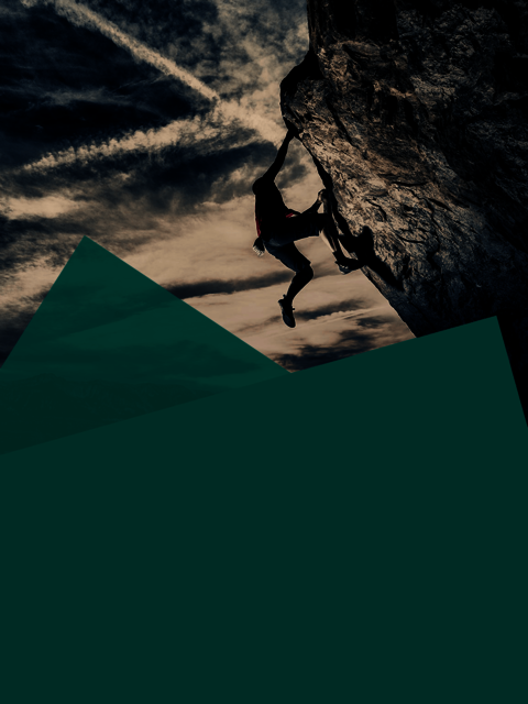 Consultingunternehmen Dresden, Bergsteiger an einem Felsen