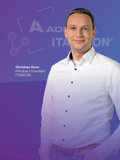 Farbverlauf Wellen und Christian Dorn vor ADITO Logo